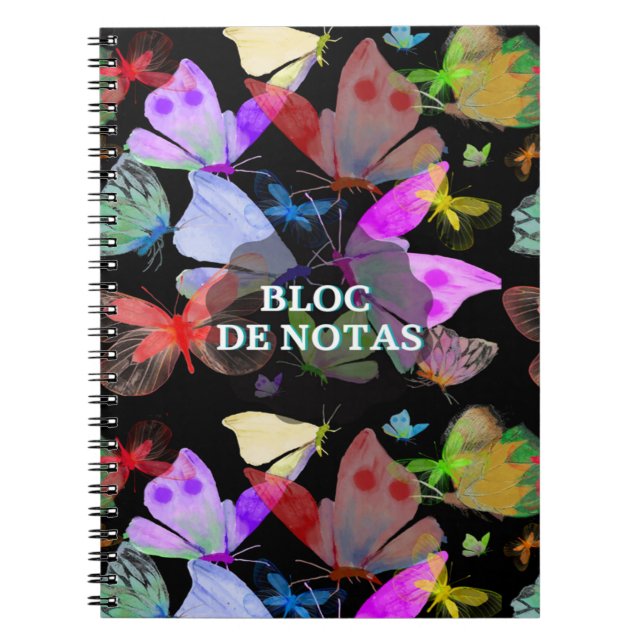 Carnet Bloc de notas mariposas (Devant)