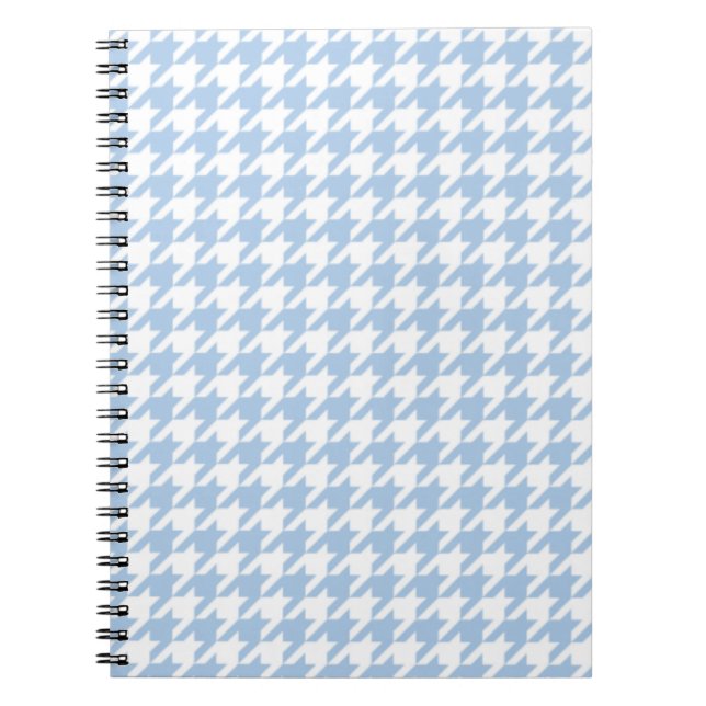 Carnet Bloc - notes bleu placide de pied-de-poule (Devant)
