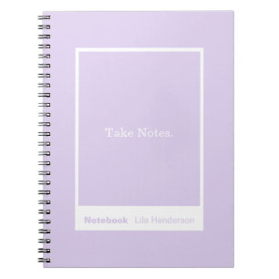 Carnet Bloc-notes Classique Citation Lavande Pâle Violet