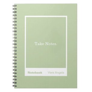 Carnet Bloc-notes classique vert sauge