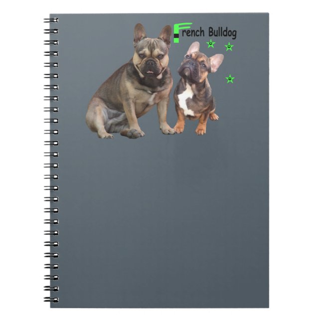 Carnet Bloc-notes de bulldogs français (Devant)