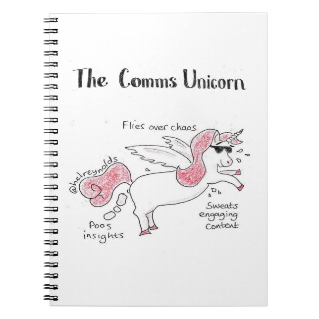 Carnet Bloc - notes de licorne de Comms (Devant)