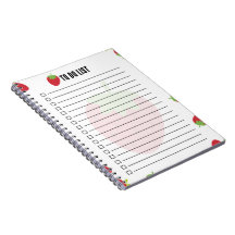 Bloc-notes de liste de tâches Mignonne Fraise