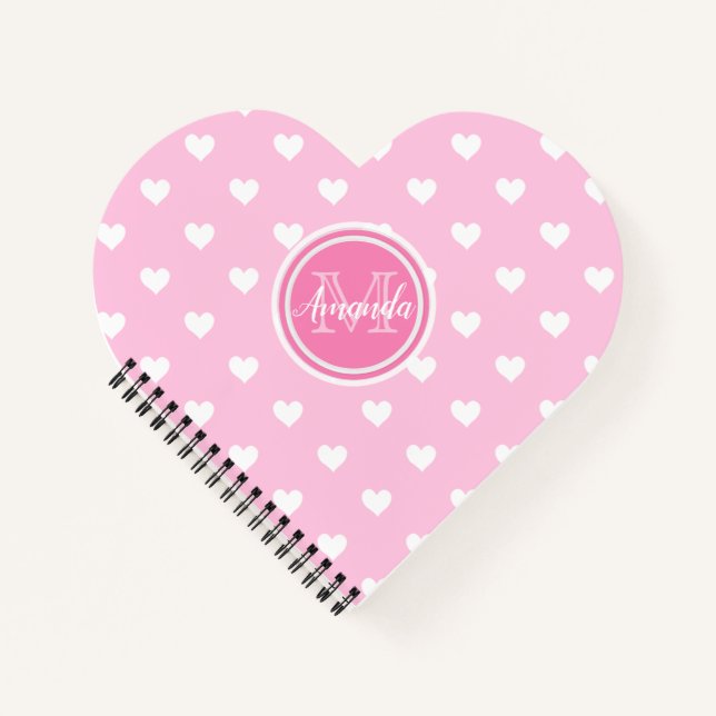 Carnet Bloc-notes en forme de coeur de monogramme : Coeur (Devant)