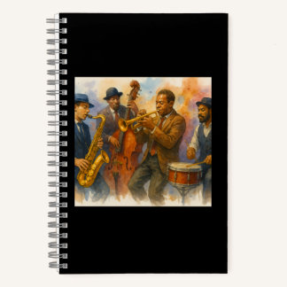 Carnet Bloc-notes en spirale de jazz