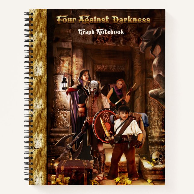 Carnet Bloc-notes en spirale Four Against Darkness (Devant)