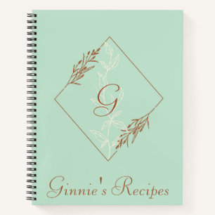 Carnet Bloc-notes en spirale recette bleue