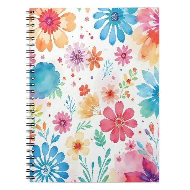 Carnet bloc-notes floral (Devant)