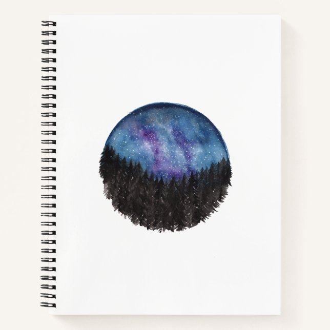 Carnet Bloc-notes Forest Galaxy (Devant)