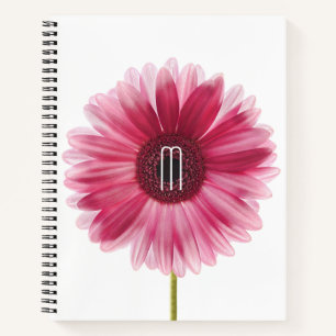 Carnet Bloc-notes Gerbera Daisy rose moderne