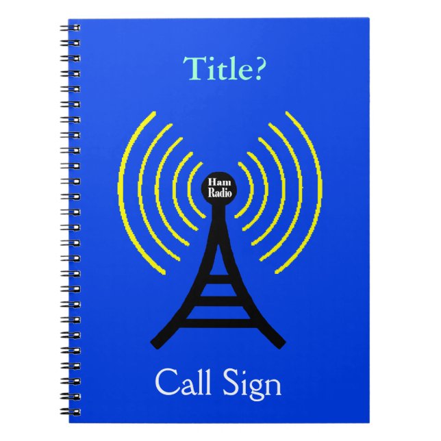 Carnet Bloc-notes Ham Radio avec émetteur (Devant)