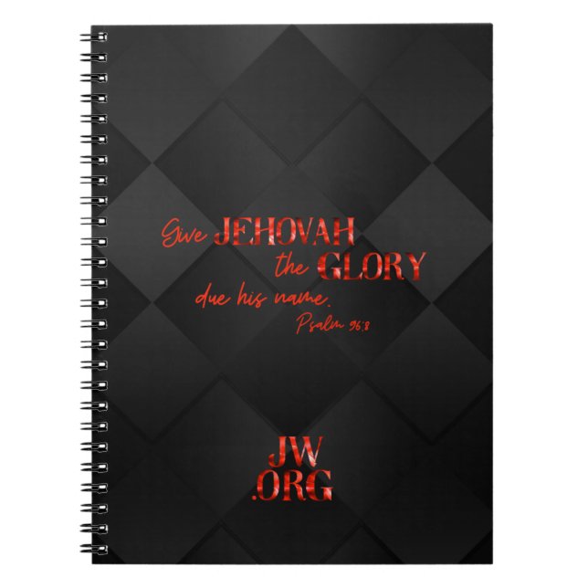 Carnet Bloc-notes JW pour Frères en rouge/noir (Devant)