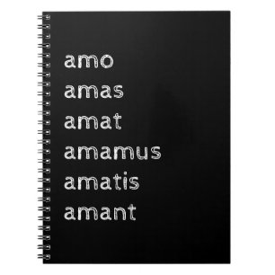 Carnet Bloc-notes latin, Amo amas amat 