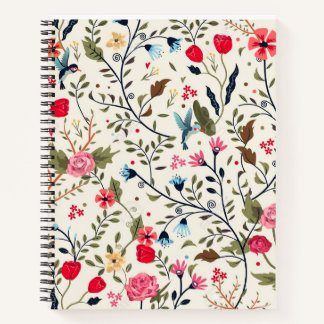 Carnet Bloc-notes luxueux Flowery Spiral