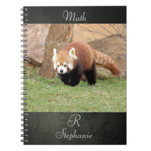 Carnet Bloc-notes Photo panda rouge, animaux 0436.