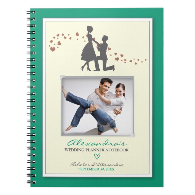 Carnet Bloc-notes Wedding planner de la mariée de proposi (Devant)