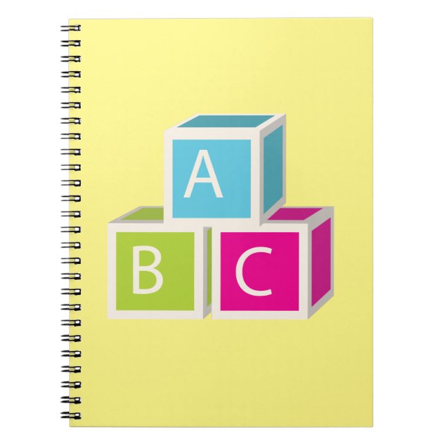 Carnet Blocs Alphabet colorés (Devant)