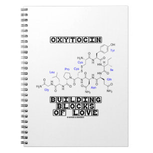 Carnet Blocs constitutifs d'oxytocine de l'amour (chimie)