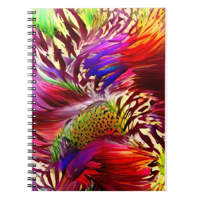 Carnet Blocs de Nuancier de Couleur de Plume Arc-en-ciel  (Devant)
