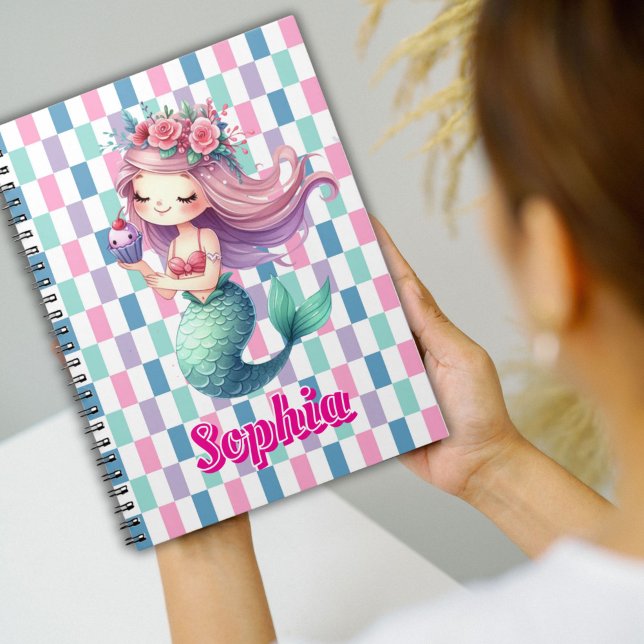Carnet Blocs de sirène motif nom rose  (Créateur téléchargé)