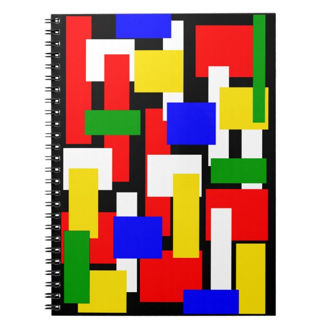 Carnet Blocs rouge, jaune, noir, bleu et vert (Devant)