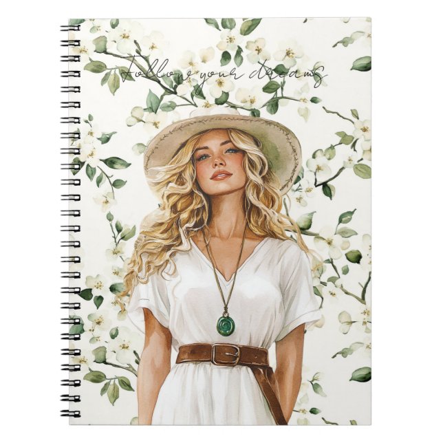 Carnet Blond Female Follow Your Dreams (Devant)
