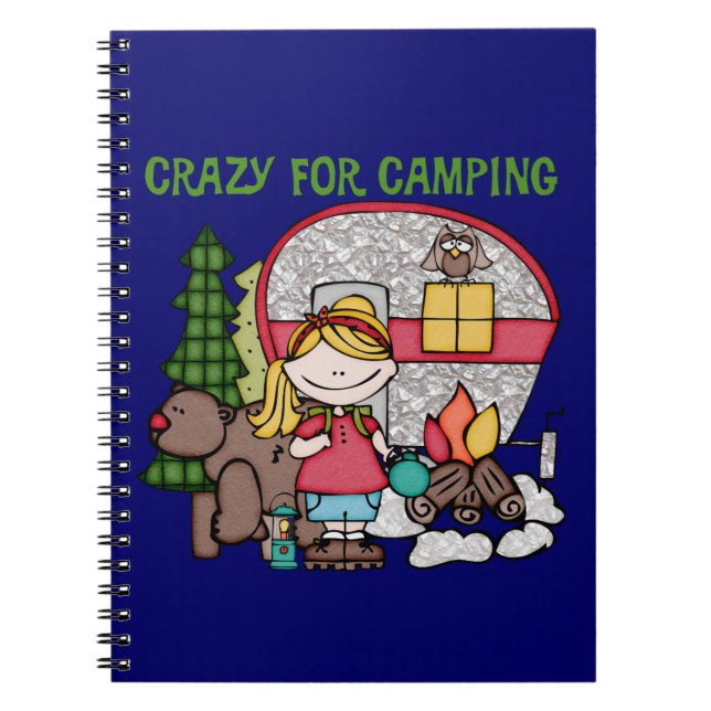 Carnet Blond Girl Crazy Pour Camping (Devant)
