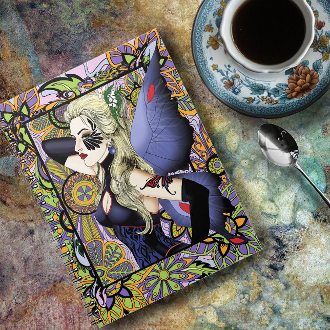 Carnet Blonde Fairy Floral Purple (Créateur téléchargé)