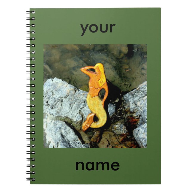 Carnet blonde mermaid regardant la mer (Devant)