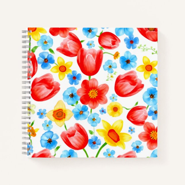 Carnet Blooming Spring Flowers (Devant)