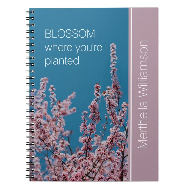Carnet BLOSSOM Inspirationnel Personnalisé OÙ PLANTÉ Flor (Devant)
