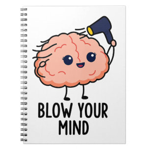 Carnet Blow Your Mind Sticker - Cerveau mignon avec sèche