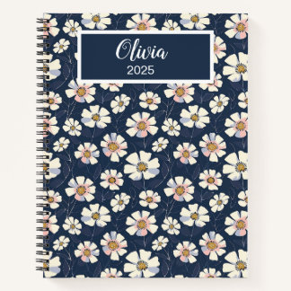 Carnet Blue and Floral Pattern
