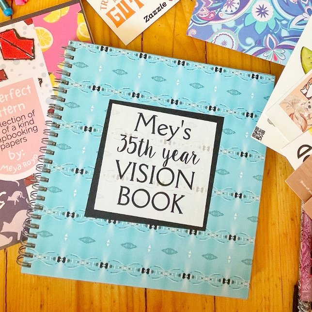 Carnet Blue Custom Name Anniversaire Vision Book (Créateur téléchargé)