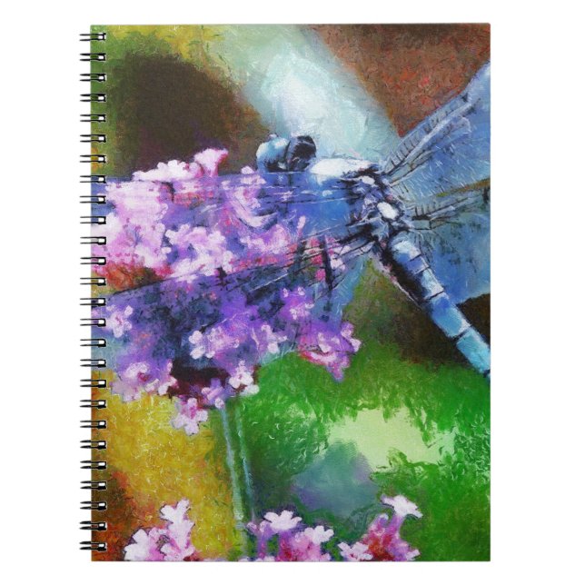 Carnet Blue Dragonfly on Wild Garlic Dot Art (Devant)