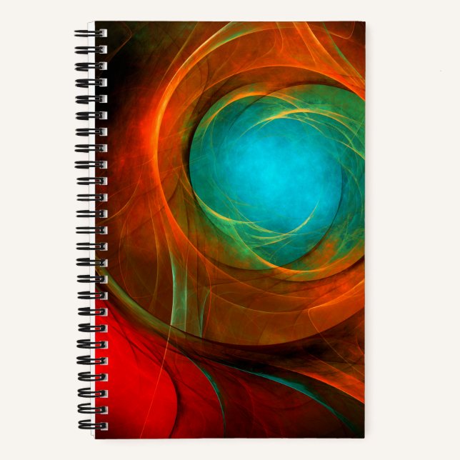 Carnet Blue Eye Moderne Abstrait Art Cool Motif #16 (Recto)