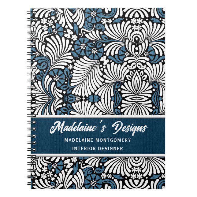 Carnet Blue Fern Motif pour les professionnels (Devant)