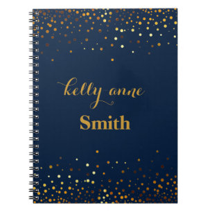 Carnet Blue Gold Parties scintillant Faux Foil Glamour kr