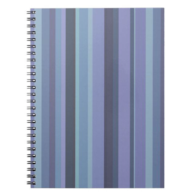 Carnet Blue-grey horizontal stripes (Devant)