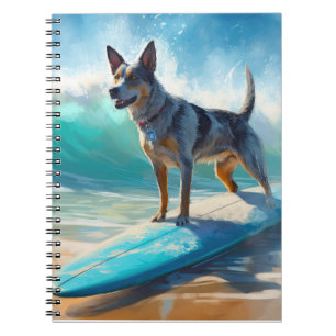 Carnet Blue Heeler Beach Surfing Peinture