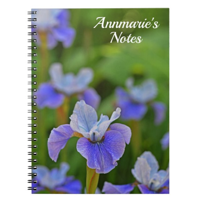 Carnet Blue Iris Flower Portrait Notes personnelles (Devant)