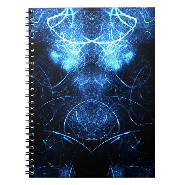 Carnet Blue Nebula Energy Fractal Art (Devant)