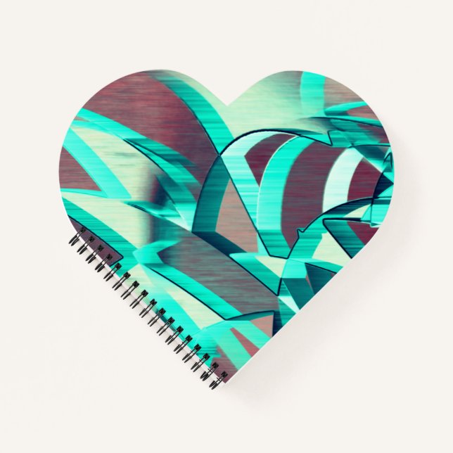 Carnet Blue or cyan streaks on red, drizzled image (Devant)