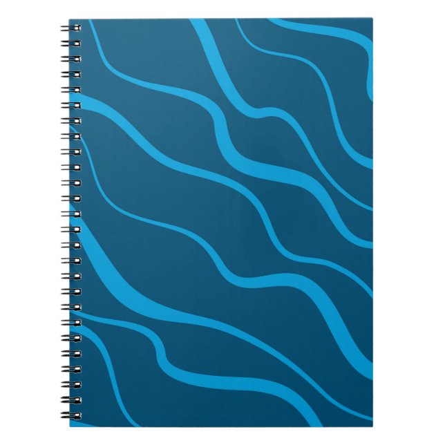 Carnet Blue, simple, modern, cool wave abstraction (Devant)