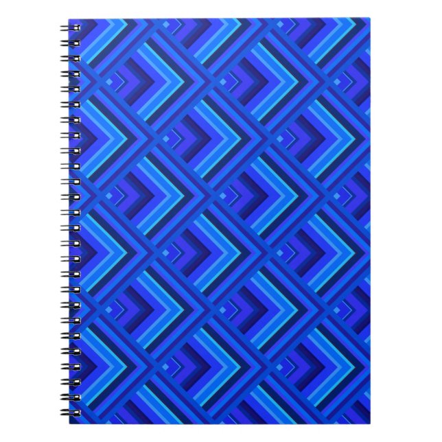 Carnet Blue stripes scale pattern (Devant)