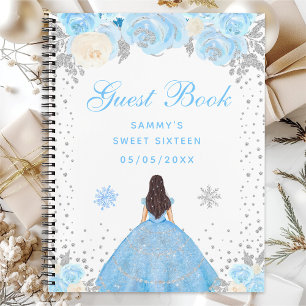 Carnet Blue Winter Brunette Hair Princesse Sweet sixteen