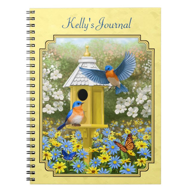 Carnet Bluebirds et Rond Birhouse Jaune (Devant)