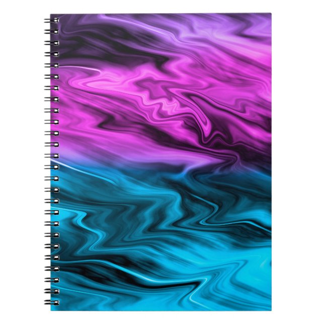 Carnet Blurred arrière - plan à la mode pourpre et bleu (Devant)