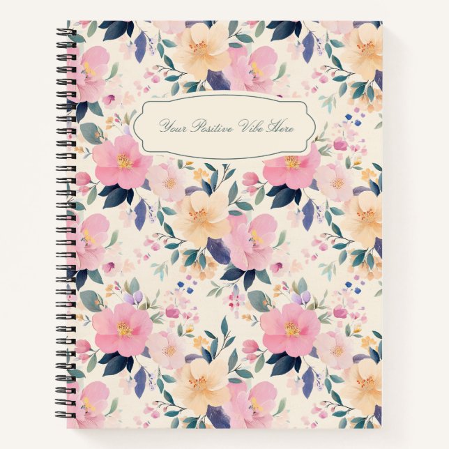 Carnet Blush Botanical Dreams - Élégant et inspirant (Devant)