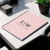 Blush Dusty rose moderne Script Girl Monogramme No